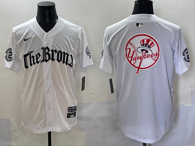 Men 2025 New York Yankees Blank White Five generations Joint Name Nike MLB Jersey style 26